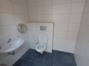 Public toilet accessible from outside