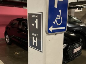 Signalétique parking PMR au sous-sol