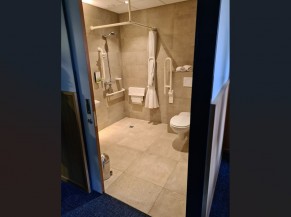 Salle de douche adaptée