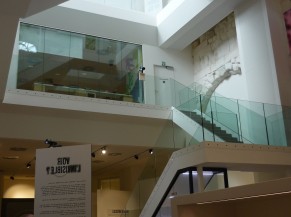 Interior view of the museum on 3 levels - Open stairwell from ground floor to +2