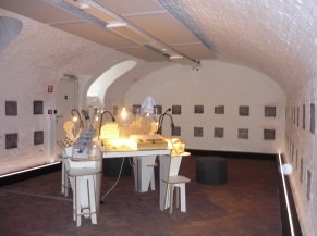 General view of the crypt with relief and Braille module