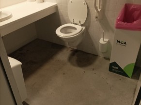 Vue d'intérieur du WC PMR au niveau +1