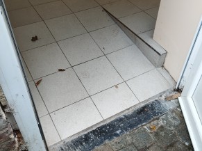 Ramp for access to adapted toilets