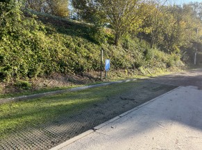 End-to-end PRM car park with non-accessible paving