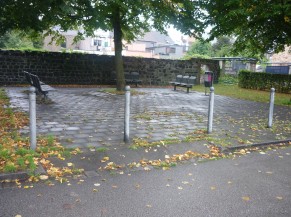 Espace de repos avec bordure courte et pentue