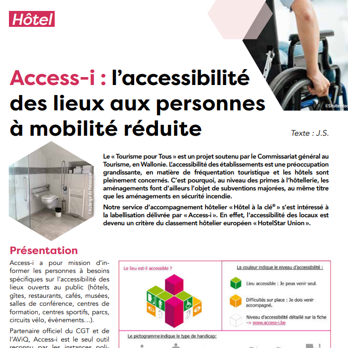 L’accessibilité des lieux aux personnes à mobilité réduite